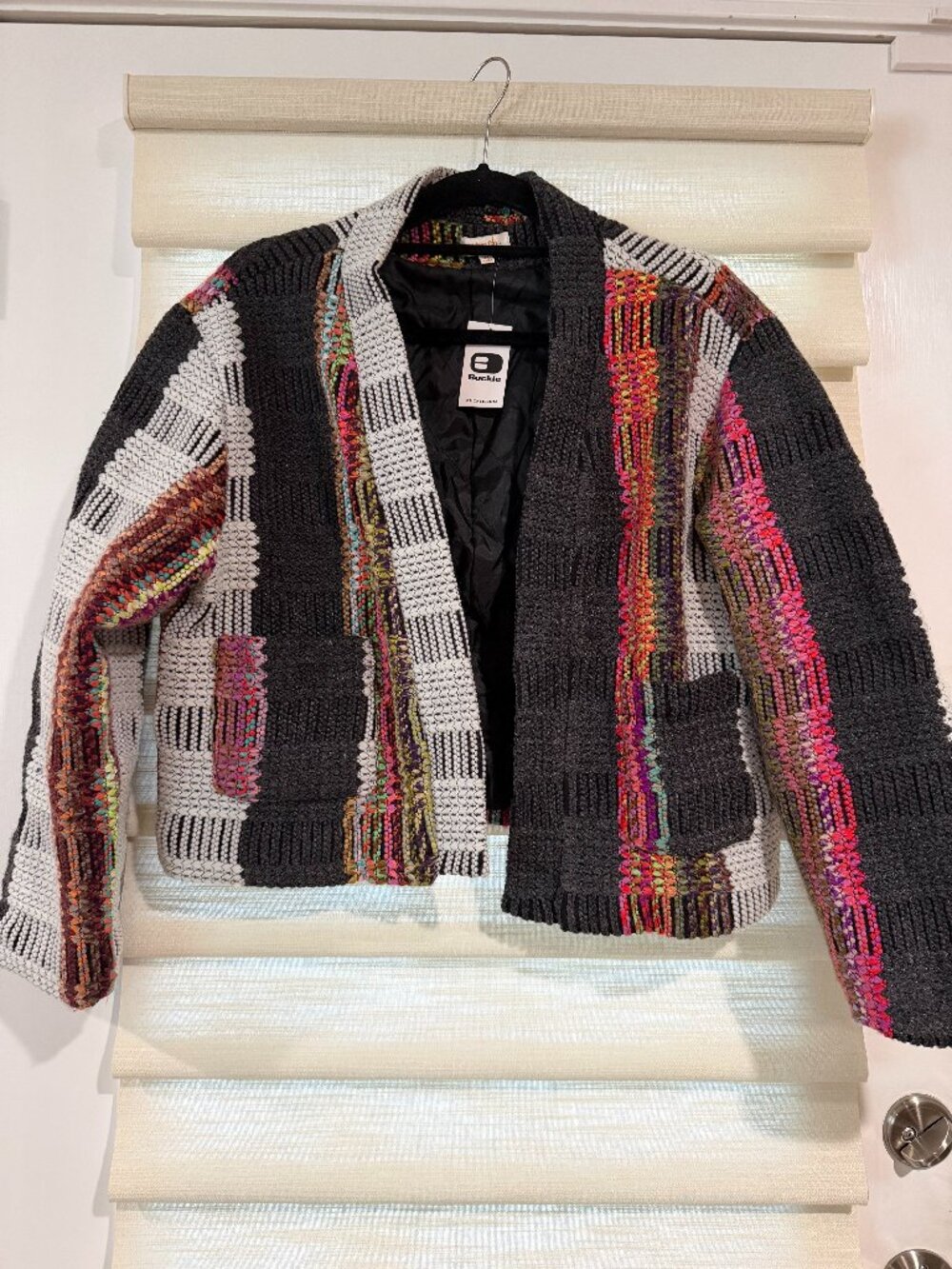 multicolor quilted jacket (size M)